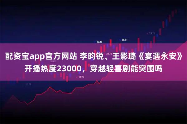 配资宝app官方网站 李昀锐、王影璐《宴遇永安》开播热度23000，穿越轻喜剧能突围吗
